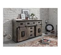 Buffet - Fer et Bois massif de manguier laqué (Taupe) - RAILWAY 219