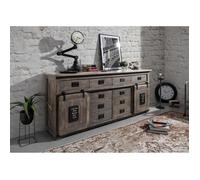 Buffet - Fer et Bois massif de manguier laqué (Taupe) - RAILWAY 222