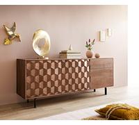 Buffet Fevo 175 cm acacia marron 2 portes 3 tiroirs Pied-L