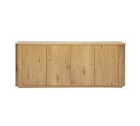 Buffet finition bois clair chêne 4 portes L180 cm NEGAN