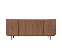 Miliboo - Buffet vintage finition bois foncé noyer 4 portes L180 cm SANAA