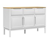 Buffet FLORO blanc 114x43x74 cm bois massif de pin