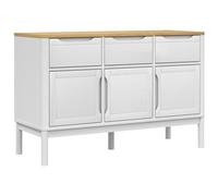 Buffet FLORO blanc 114x43x74 cm bois massif de pin