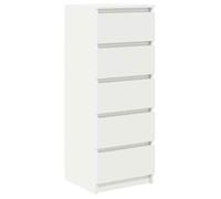 Buffet Fur - Bahut, armoire de rangement avec tiroirs blanc 37,5x35x99 cm bois d'ingénierie,21.15 Kg 27543