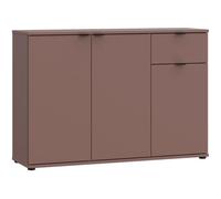 Buffet - GANYMEDE - 3 portes - 1 tiroir - Terracotta - 119,8 x 34,1 x 82,3 cm