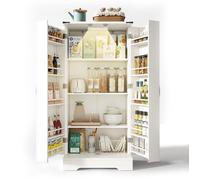 Buffet garde-manger 128,5cm armoire de cuisine vitrine buffet armoire latérale