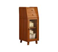 Buffet Grande capacité, avec tiroirs et Portes Transparentes, Meuble de Rangement réglable en Bois Massif, idéal for Les Salons et Les couloirs.(35x95x32cm)