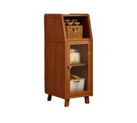 Buffet Grande capacité, Meuble de Rangement réglable en Bois Massif, équipé de Pieds allongés et de Portes Transparentes, idéal for et l'entrée.(35x95x32cm)