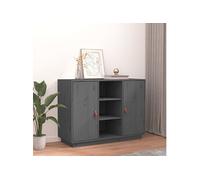 Buffet Armoire Placard Rangement Salon Marron Miel Bois Massif de Pin vidaXL