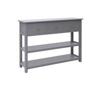 Vidaxl Buffet Gris 108x30x76 Cm Bois De Paulownia Massif Marron