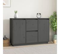 vidaXL Buffet 814311 – Gris 111x34x75 cm Bois massif de pin