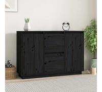 Buffet Gris 111x34x75 cm Bois Massif de Pin Armoire Rangement Salon vidaXL