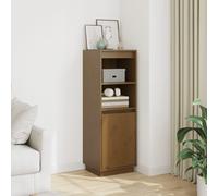 Buffet Gris 37x34x110 cm Bois Massif de Pin Armoire Meuble Rangement vidaXL