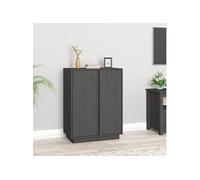 Buffet Gris 60x35x80 cm Bois massif de pin814491