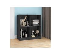 vidaXL Buffet Gris 70x33x76 cm Bois de pin massif
