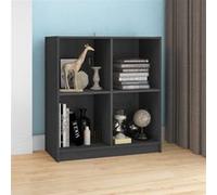 vidaXL Buffet Gris 70x33x76 cm Bois de pin massif