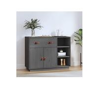 Buffet Gris 98,5x40x75 cm Bois massif de pin820139