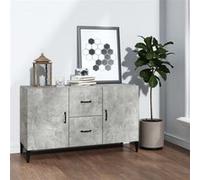 Buffet gris béton 100x36x60 cm bois d ingénierie Gris b G