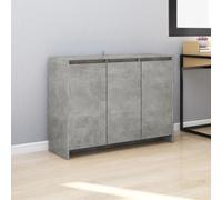 Buffet Gris Béton 102x33x75 cm Aggloméré Armoire Latérale Rangement vidaXL