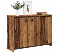 vidaXL - Buffet bas chêne noir - 3 portes, 6 étagères - Style contemporain