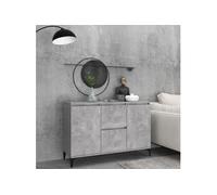 Vidaxl Buffet Gris Béton 104x35x70 Cm Aggloméré Gris