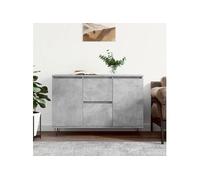 Buffet gris béton 104x35x70 cm bois d ingénierie
