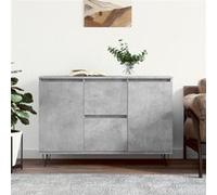 Buffet gris béton 104x35x70 cm bois d ingénierie Gris G