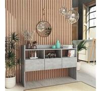 vidaXL Buffet Gris béton 105 x 30 x 70 cm Aggloméré