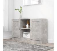 Buffet Gris béton 120x30,5x70 cm Bois d ingénierie Gris béton G