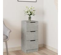 Buffet Gris Béton 30x30x70 cm Bois d'Ingénierie Armoire de Rangement vidaXL