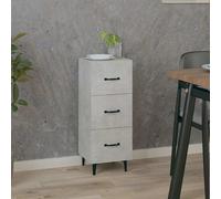 Buffet Gris Béton 34,5x34x90 cm Bois d'Ingénierie Armoire de Rangement vidaXL
