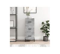 Buffet Gris béton 34,5x34x90 cm Bois d'ingénierie828616