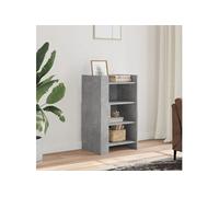 Buffet gris béton 45x35x75 cm Bois d'ingénierie, armoire, armoire latérale, armoire de rangement, armoire, placard, 848384