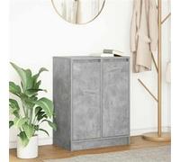 vidaXL Buffet gris béton 57x34x76 cm bois d'ingénierie, meuble de rangement, meuble de rangement de cuisine, meuble de 861619