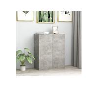 Vidaxl Buffet Gris Béton 60 X 30 X 75 Cm Aggloméré Gris