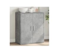 Vidaxl Buffet Gris Béton 60x31x70 Cm Bois D'ingénierie Marron