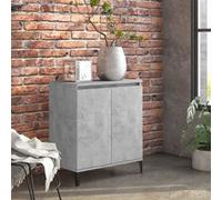 vidaXL Buffet armoire 2 portes – Meuble de rangement industriel gris béton, bois d'ingénierie