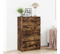 Buffet Gris Béton 60x35x98,5 cm Bois d'Ingénierie Commode Dressoir vidaXL