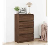 Buffet Gris Béton 60x35x98,5 cm Bois d'Ingénierie Commode Dressoir vidaXL