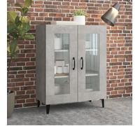 vidaXL Buffet Gris béton - 2 portes - Bois d'ingénierie 69,5x34x90 cm - Style classique