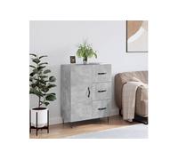 Buffet gris béton 69,5x34x90 cm bois d ingénierie