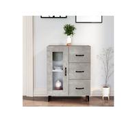 vidaXL Buffet Gris béton 69,5x34x90 cm Bois d'ingénierie