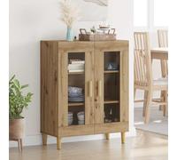 Buffet Gris Béton 69,5x34x90 cm Bois d'Ingénierie Armoire de Rangement vidaXL