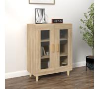 Buffet Gris Béton 69,5x34x90 cm Bois d'Ingénierie Armoire de Rangement vidaXL