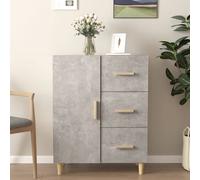 Buffet Gris Béton 69,5x34x90 cm Bois d'Ingénierie Armoire de Rangement vidaXL