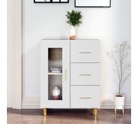 Vidaxl Buffet Blanc 69,5x34x90 Cm Bois D'ingénierie Multicolore