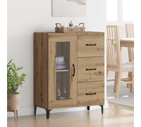 Vidaxl Buffet Avec Tiroir Chêne Artisanal 69,5 X 34 X 90 Cm