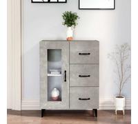 vidaXL Buffet Gris béton 69,5x34x90 cm Bois d'ingénierie