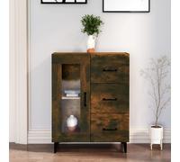 Buffet Gris Béton 69,5x34x90 cm Bois d'Ingénierie Armoire Latérale vidaXL