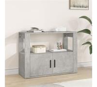 Buffet Gris béton 80x30x60 cm Bois d ingénierie Gris G